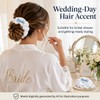 2 Pcs Bride Hair Solid Scrunchies for Women Accessories to