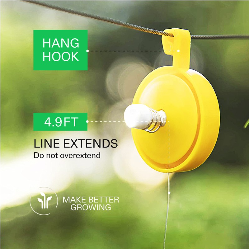 VIVOSUN 12 PCS Retractable Plant Yoyo with Stopper for Grow