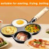 Sunicon 4 Cup Eggs Pan, Cast Iron Fried Egg Pan,