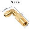 Propane Elbow Adapter, Brass 3/8" Male Flare to RV Low