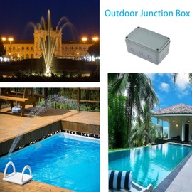 Outdoor Junction Box,USUPERINK Robust Outdoor Electrical Project Box,IP66 Weatherproof PVC/ABS Enclosure for Universal Protection,Fit 20mm Cable Gland,7.12"x 4.5"x 4" inch(181x111x100 mm) 5PK