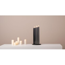 Biedermann & Sons Element Candles-6-Hour Burn Time Unscented 10-Inch Dripless Candle, Box of 6, Dark Blue, 6 Count