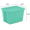 Unbranded Sterilite 18 Gallon Tote, Plastic Storage Bin with Snap-on