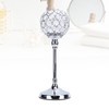 Crystal Candle Holder Ornament Tall Elegant Crystal Silver Candlestick for