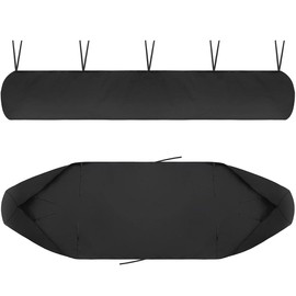 CSARPECT Awning Protective Cover for Awnings, UV Rain, Waterproof, Snowproof with Cord, Wall Awning Tarpaulin, for Mobile Awning, Storage in Winter, Garden and Patio (4.5 m, Black)