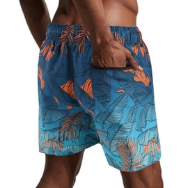 Danfiki Mens Swim Shorts Swimming Trunks Quick Dry Beach Shorts Surfing Shorts with Mesh Lining Gradient Color