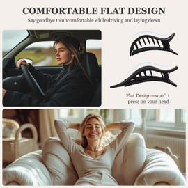 8Pcs Flat Hair Clips for Women Claw for Thick/Thin Hair Barrettes Strong Hold Clip for Hair Accessories