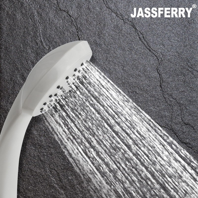 JASS Ferry White Single Function Handheld Shower Head Replacement Bathroom