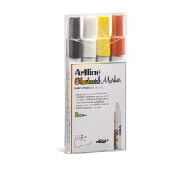 Artline Glass Markers Assorted Colours (Pack of 4)