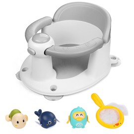 Babyally Baby Bath Seat for Babies 6 Months & Up,Infant Bathtub Chair with Suction Cup,Non-Slip,Safe Infant and Toddler Bath Seat for Sitting Up,Baby Bath tub Seat(Gray)