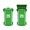 2 x 15cm Tall Vintage Floral Number Vinyl Stickers -