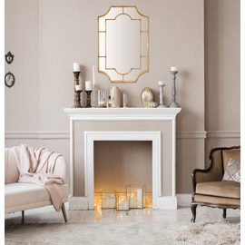 Creative Co-Op Metal Wall Gold Finish Mirror