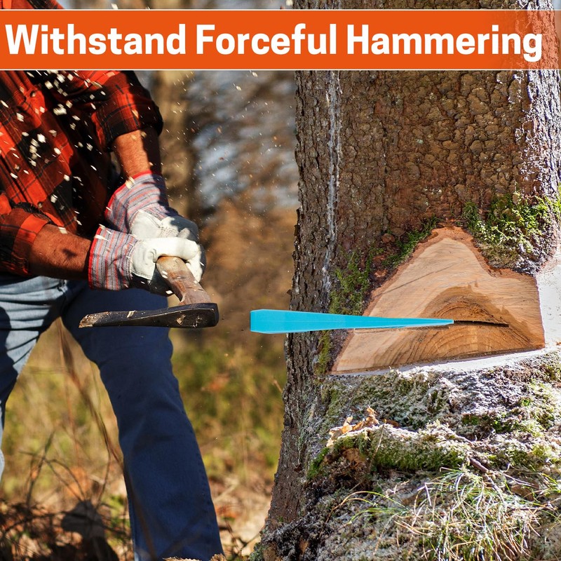 YARDMARIS Tree Felling Wedge, Plastic Logging Wedges with Spikes Forestry