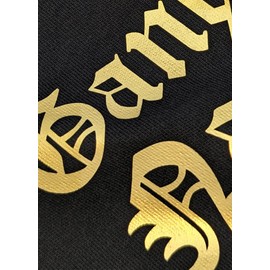Funky Baby Grow GANGSTA NAPPER for Boys or Girls | Hip Hop Rap Baby Vest / Black & Gold Neutral Bodysuit - Baby Gifts, Twin, Cool Parents Gift - BABY MOO'S UK (0-3 months)