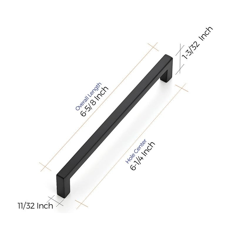 Ravinte 10 Pack Solid 6-1/4 Inch Center to Center Slim