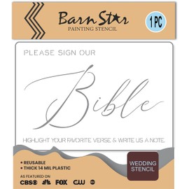 Please Sign Our Bible Stencil, Reusable Template, Paint Your Own Wood Sign, Guestbook Bible Verse Sign