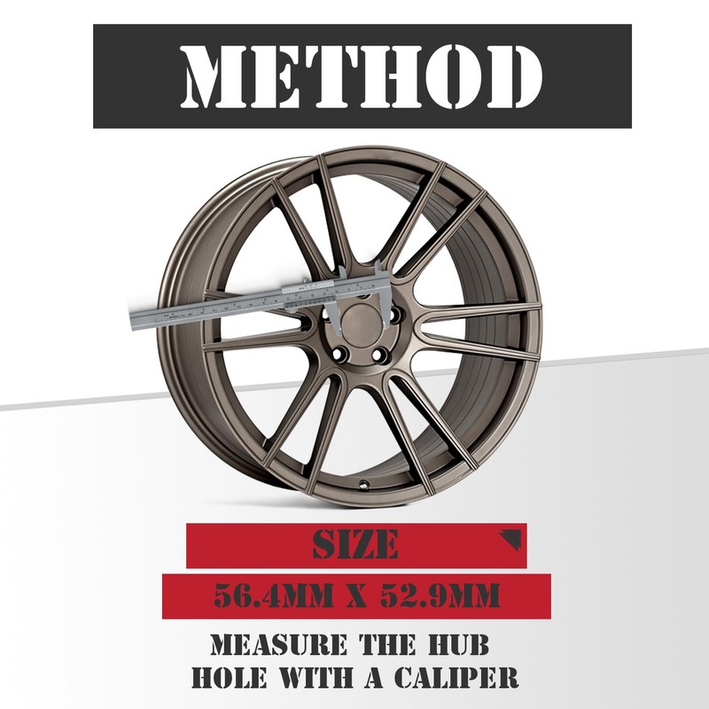 KitsPro 2.2Inch 56MM Wheel Center Caps, Pack of 4 (Gloss