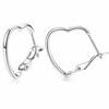 ZELORES 925 Sterling Silver CZ Heart Hoop Earrings for Women
