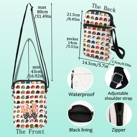 LEVLO Racing Fans Crossbody Bag Racing Game Gifts Racing Team Shoulder Bag Racing Checkered Flag Merchandise, Racing Flag C Bag