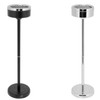 Tall Outdoor Stand Ashtray - Silver & Black Black 2ea