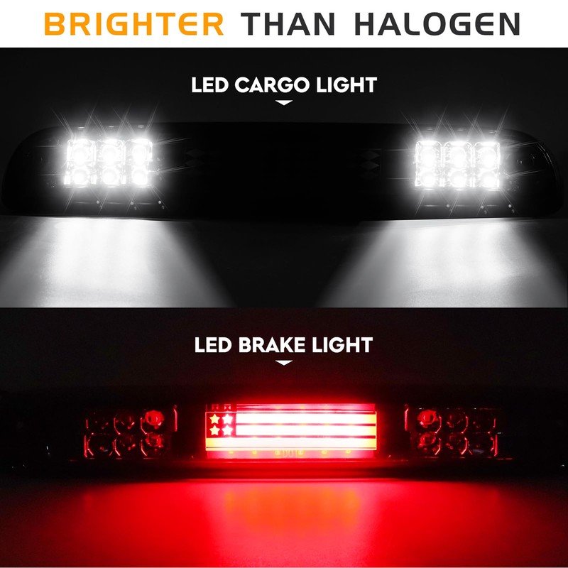 Bomusou LED Tail Light + 3rd Brake Light Kit Fit