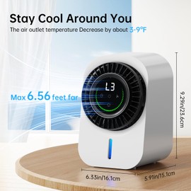 Portable Air Conditioners, Personal Evaporative Air Cooler with 3 Speeds &12H Timer, 600ML Cooling Fan Mini Air Conditioner, Portable AC Unit Fan for Room Bedroom