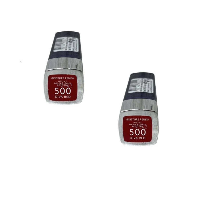 Rimmel London Pack of 2 Rimmel Moisture Renew Lipstick, Diva