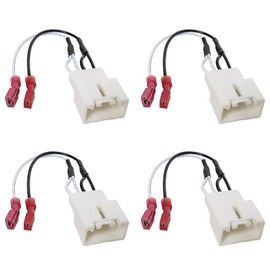 Fiegromech 4PCS Door Speaker Harness Adapter Replacement Cable for Ford F150 Focus Fusion Edge Escape Mustang Transit,4Pin Car Speaker Wire Connector Plug Compatible with Mazda 2 6 CX-5 MX5 Miat