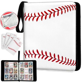 VISU-GLOBAL Baseball Card Binder, 9 Pocket Sheet, Baseball Card Holder, Fits 900 Baseball Cards with 50 Removable Sleeves, Sports Card Binder, Collectible Trading Cards Album, Card Binder