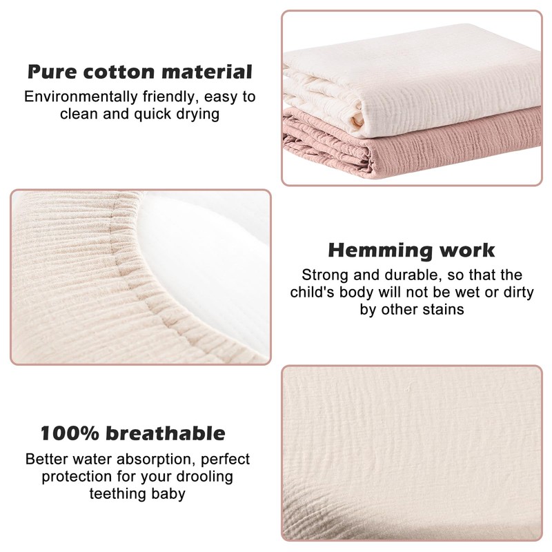 Fitted Sheet Pram, Set of 2, 81 x 43 cm,