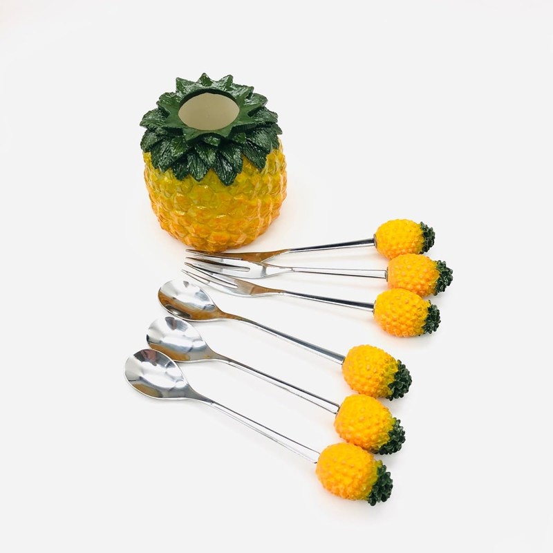 Fruit Pineapple Shaped Dessert Cutlery Set FS237