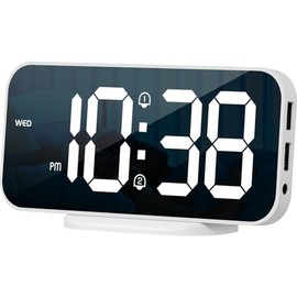CYMNER Super Clear LED-Display Digitaler Wecker - Modernes Design, Multifunktional, Benutzerfreundlich, mit USB-Ladeanschluss