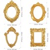 Yuelulala 5pcs Mini Resin Picture Frame, Rustic Baroque Picture Frame