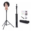 Klvied Reinforced Wig Stand Tripod Mannequin Head Stand, Adjustable Holder