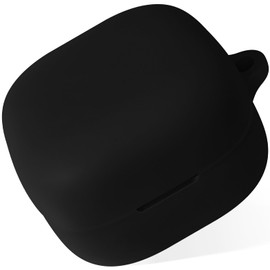 Geiomoo Silicone Case for Sony LinkBuds Open, Protective Cover with Carabiner (Black)