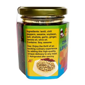 Chili Crispy Lentil Paste-gourmets and chili lovers must, spicy and tasty, vegetarian and gluten free, made in USA with unique fusion of American and Asian flavors