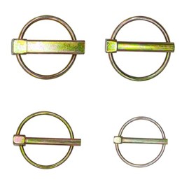 WEAXIO Lynch Pin with Ring, 4.5 mm, 6 mm, 8 mm, 11 mm, Heavy Duty Round Linch Pins, Hitch Pins Clips for Trucks, Lawn Mowers, Farm Tractors, Trailers, Pack of 30