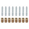 uxcell M8x50mm Hanger Bolts, 8pcs 31mm Wood Dowel Screw Self-Tapping