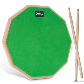 Drum Practice Pad Set, Lotkey 12" Drum Pad for Adult Kids (Green, Pad)