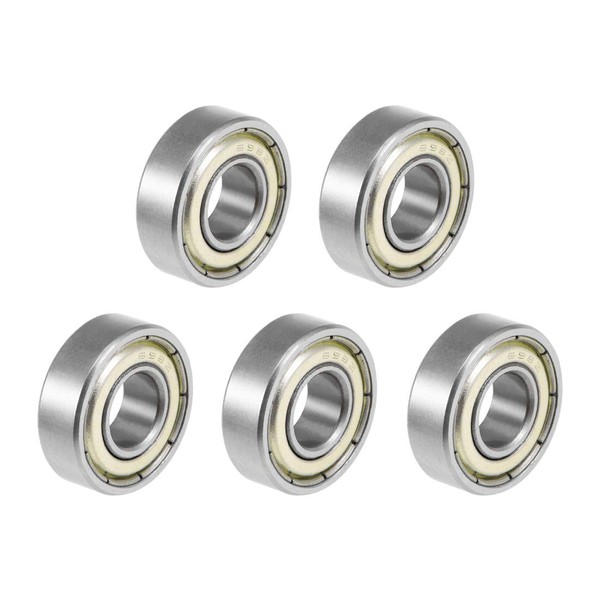 sourcing map 698ZZ deep groove ball bearings, carbon steel, Z2,