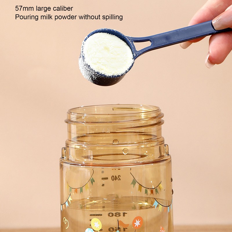 Wide Neck Sippy Straw Bottle Spill Proof Easy Grip Training