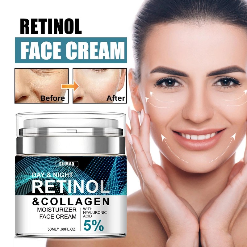 Anti Wrinkle Face Cream with 5% Acid, Collagen, 24hr Skincare,