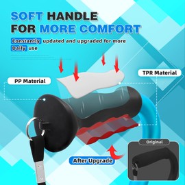 BigAlex Quad Cane, Foldable Adjustable Walking Cane for Men & Women with Stable 4-Pronged Base for Extra Stability & Balance, Heavy Duty, Lightweight, Soft Offset Handle Stick for Seniors & Elderly