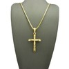 Hip Hop Polished Crucified Jesus on Cross Pendant 24" Various