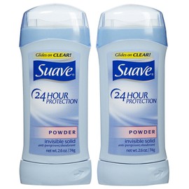 Suave 24 Hour Protection Anti-Perspirant Deodorant Invisible Solid Powder Twin Pack 5.20 oz