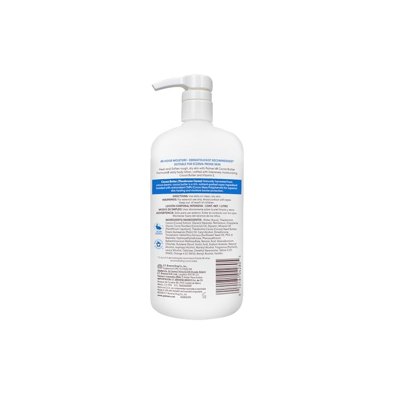 Palmer's Cocoa Butter Formula Loción Corporal Humectante Intensiva, Manteca de