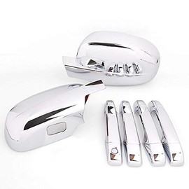 GHXSport ABS Chrome Side Door Handle Cover and Full Mirror Cover for 2007-2013 Chevy Avalanche Silverado Suburban Tahoe GMC Yukon Sierra