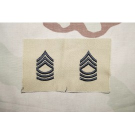 RARE US Army MSG Master Sergeant Rank Insignia Sew-on DCU Desert Tan /Black