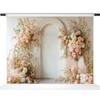 Kate Boho Photography Backdrops White Arch Background Floral Bohemian Spring