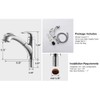 Kitchen Faucet with Sprayer, Brushed Nickel Kitchen Sink Faucet with